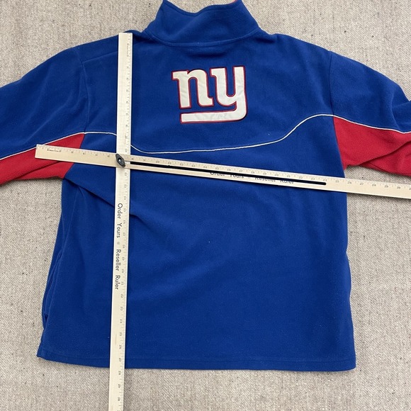 vintage New york Giants sweatshirt mens large 2000 y2k NFL 1/4 zip - Picture 7 of 10